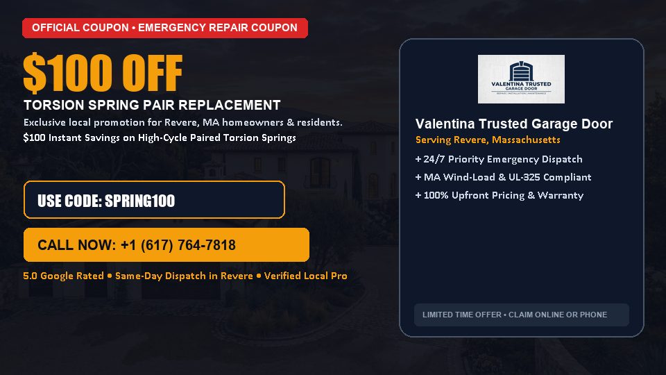 Valentina Trusted Garage Door $100 OFF Dual Torsion Spring Replacement