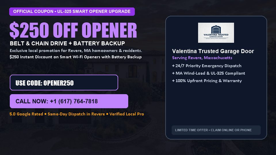 Valentina Trusted Garage Door $250 OFF Premium LiftMaster Opener Installation